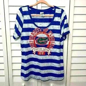 Florida Gators Scoop Neck Short Sleeve Striped Top Size XXL
